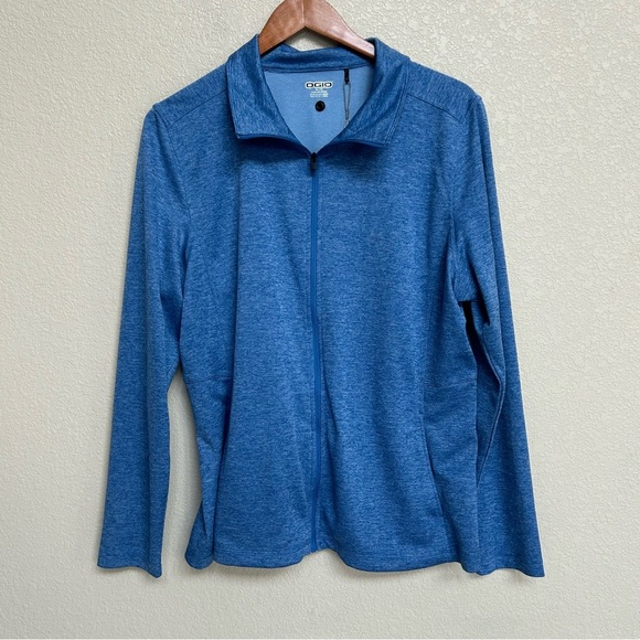 NWOT OGIO Men’s Blue Full Zip Long Sleeve Athletic Jacket Size XL Fall Outdoor - Picture 1 of 5